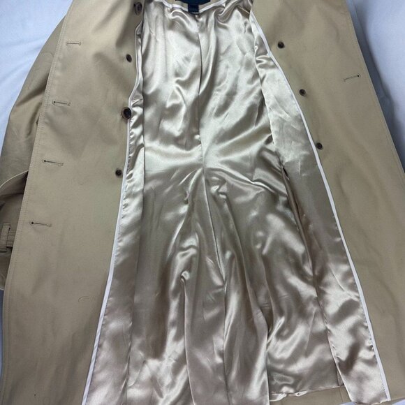 NWOT J.Crew Collection Icon Trench Coat in Light Khaki Classic Preppy 2 Petite - Picture 4 of 8